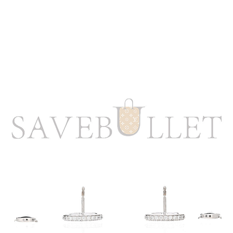 h**mes 18k white gold Di*m*nd new farandole earrings